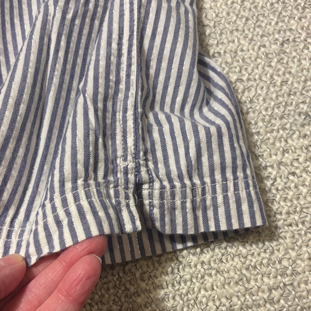 Vintage Victoria's Secret PINK Striped Blue Metallic Pajama Pants - Picture 10 of 10